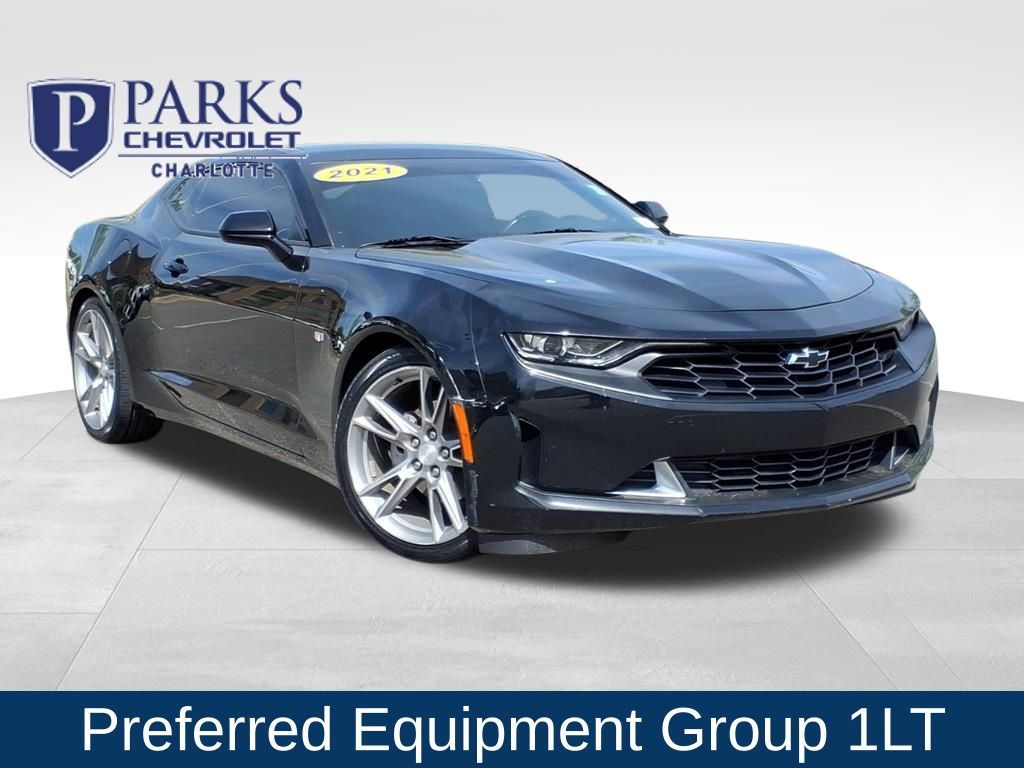 Black 2021 Chevrolet Camaro 1LT Coupe RWD Coupe Rear-Wheel Drive Automatic