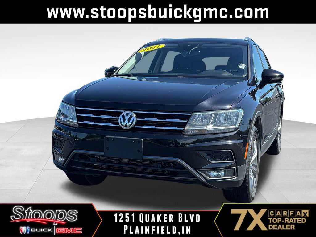 Deep Black Pearl 2021 Volkswagen Tiguan SE 4Motion SUV / Crossover All-Wheel Drive 8-Speed Automatic