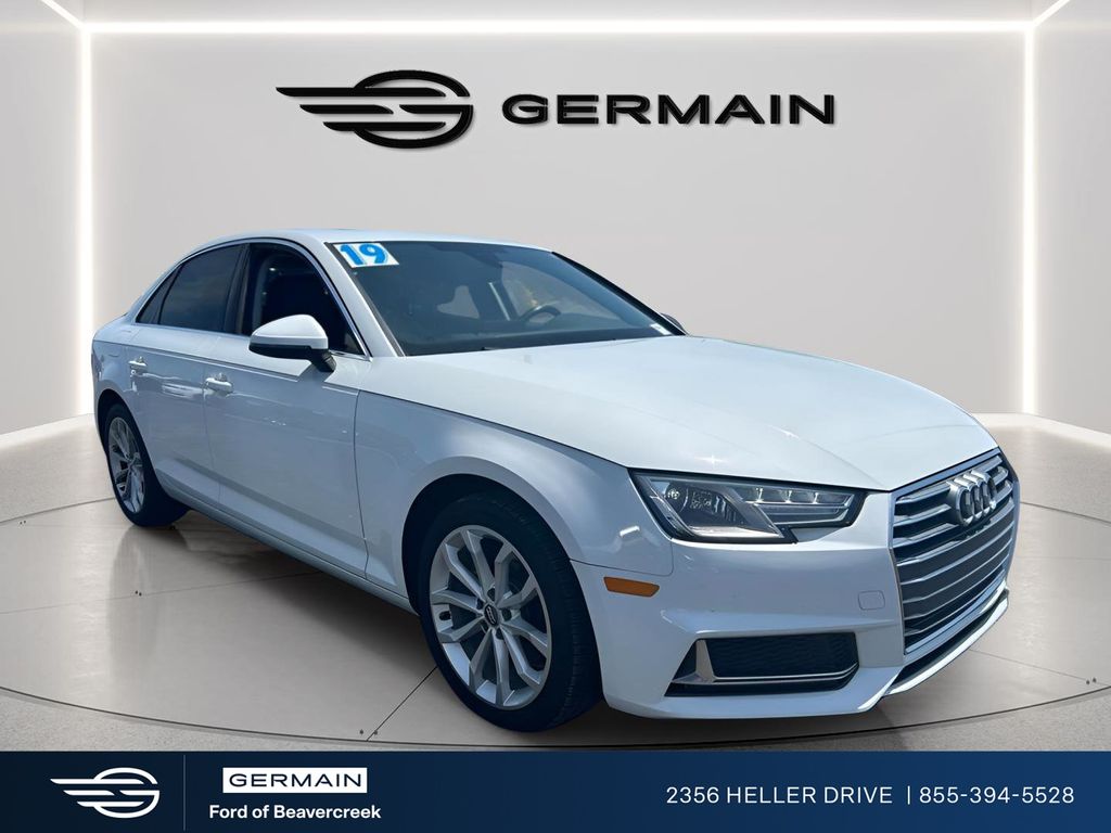 Glacier White 2019 Audi A4 Premium 40 TFSI FWD Sedan Front-Wheel Drive 7-Speed Automatic