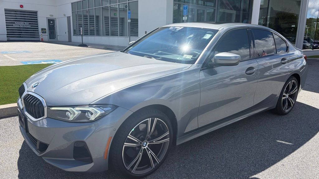 Skyscraper Gray Metallic 2023 BMW 3 Series Sedan All-Wheel Drive 8-Speed Automatic