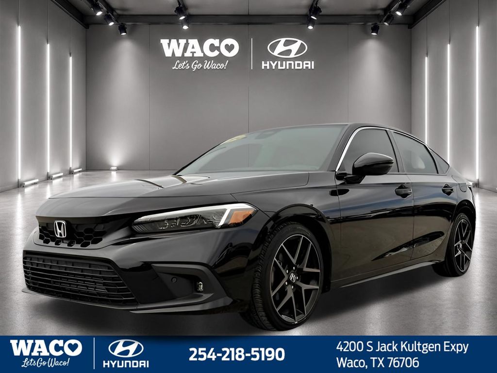 Black 2024 Honda Civic Hatchback Sport Touring FWD Hatchback Front-Wheel Drive Continuously Variable Transmission