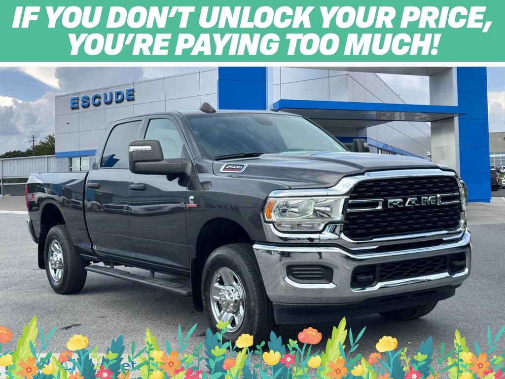 Gray (Granite Crystal Metallic Clearcoat) 2024 RAM 2500 Pickup Truck Four-Wheel Drive 6-Speed Automatic