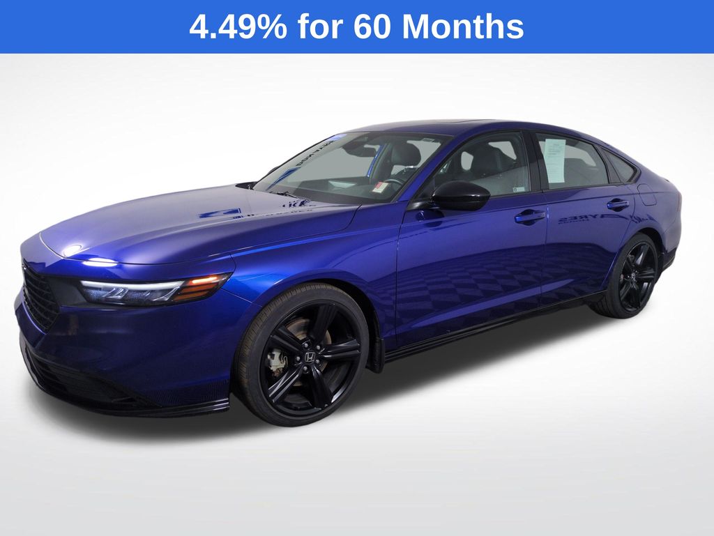 Blue 2023 Honda Accord Hybrid Sedan Front-Wheel Drive Continuously Variable Transmission