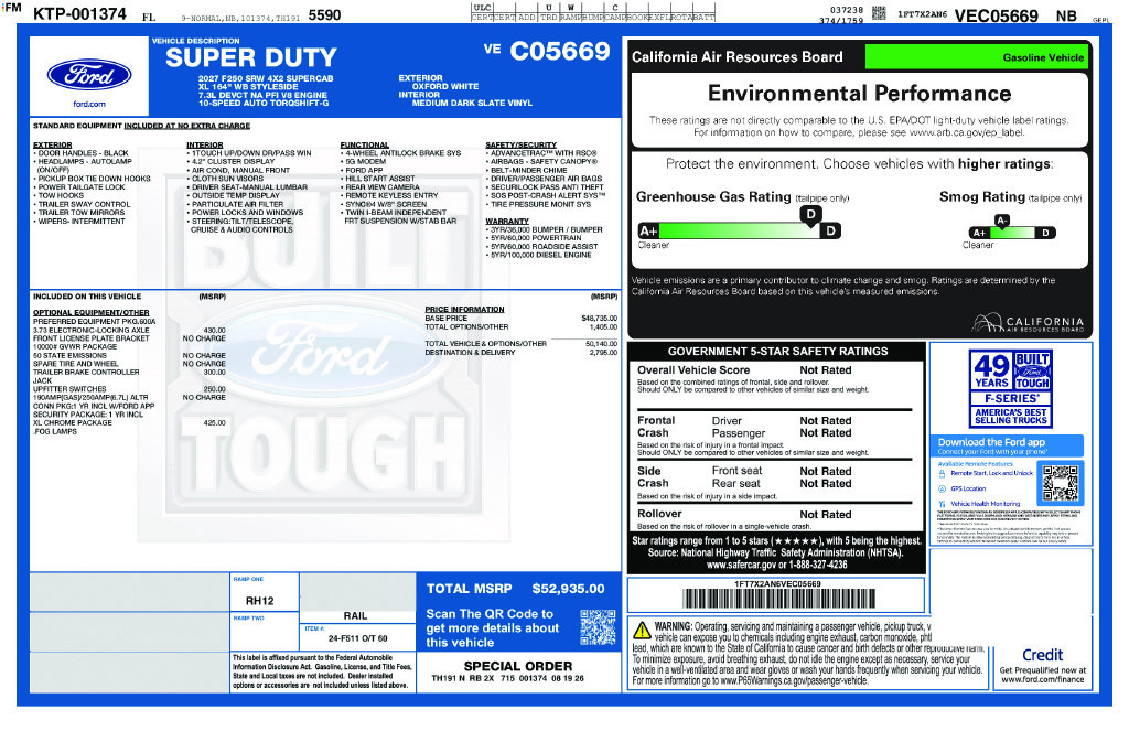New 2027 White Ford XL image 4