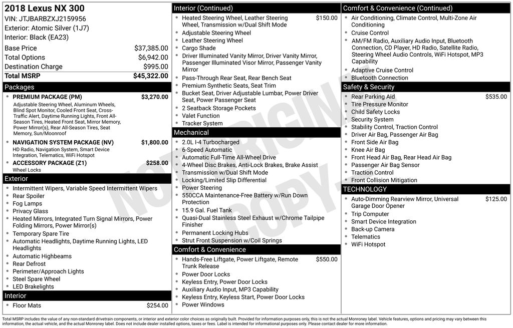 Used 2018 Lexus NX SUV