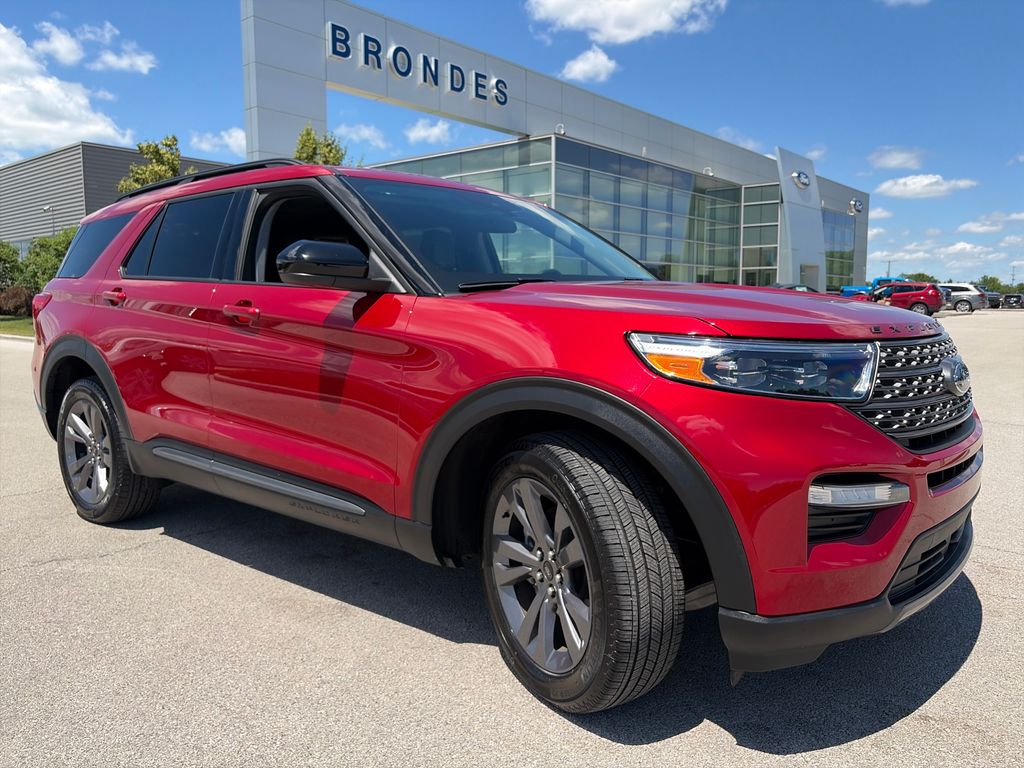 Red Metallic 2024 Ford Explorer SUV / Crossover All-Wheel Drive Automatic