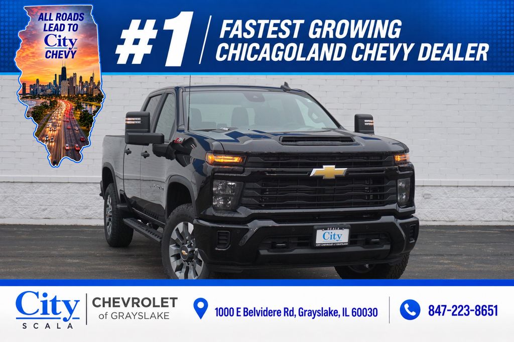 Black 2026 Chevrolet Silverado 2500HD Pickup Truck Four-Wheel Drive Automatic