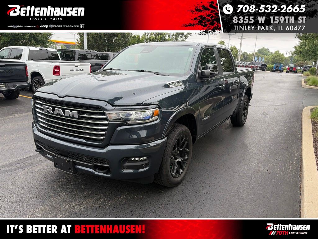 Blue Metallic 2026 RAM 1500 Pickup Truck Four-Wheel Drive 8-Speed Automatic