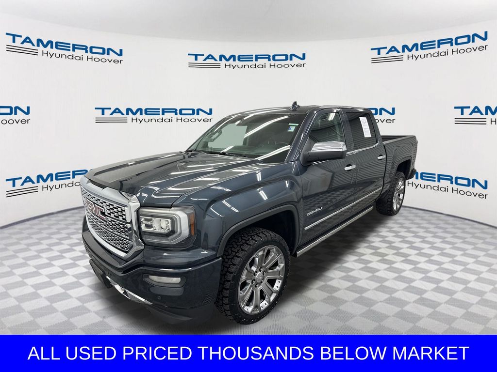 Dark Slate Metallic 2017 GMC Sierra 1500 Denali Crew Cab 4WD Pickup Truck Four-Wheel Drive 8-Speed Automatic Overdrive