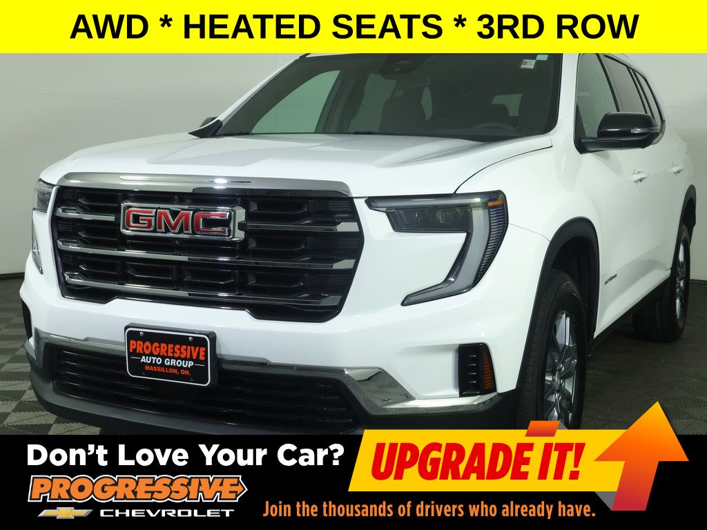 Summit White 2025 GMC Acadia SUV / Crossover Four-Wheel Drive 8-Speed Automatic