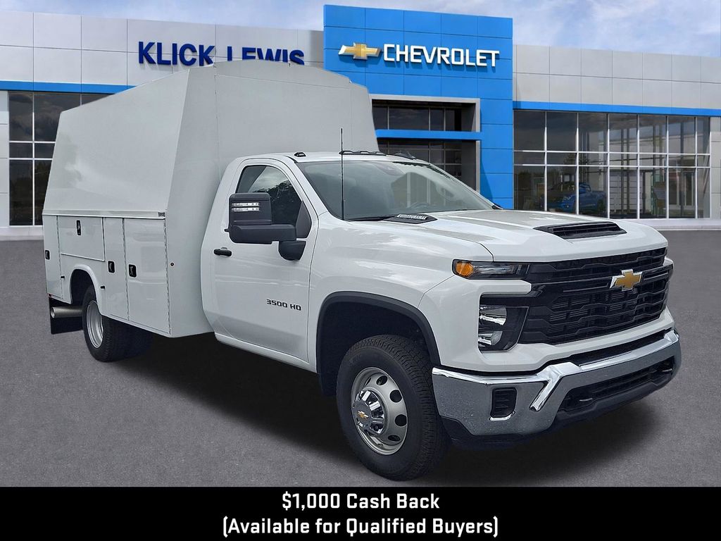 2025 Chevrolet Silverado 3500HD Work Truck White at Klick Lewis Buick Chevrolet