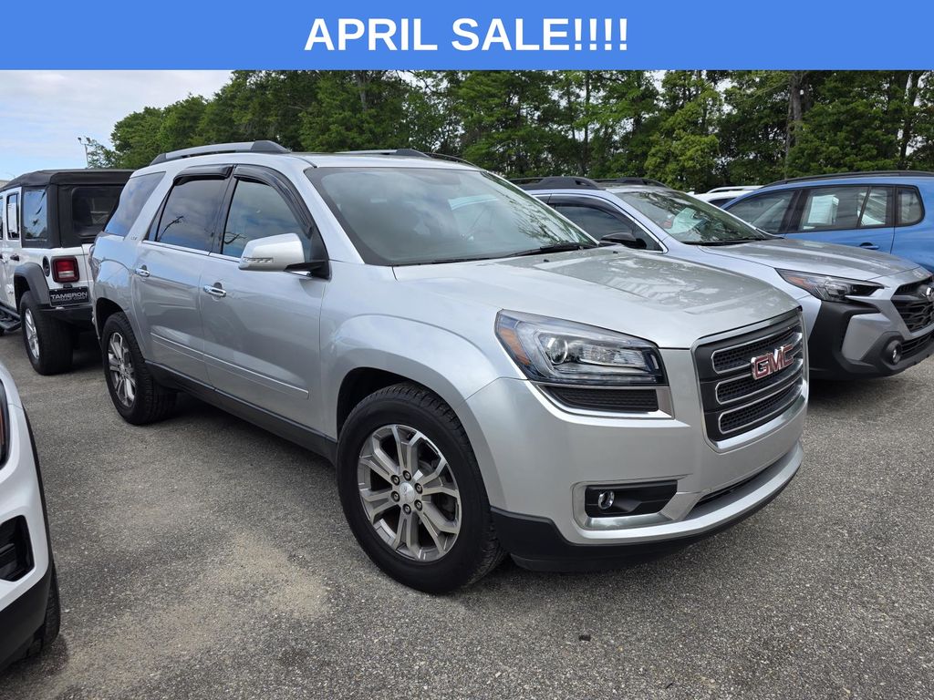 Silver 2014 GMC Acadia SLT-2 FWD SUV / Crossover Front-Wheel Drive 6-Speed Automatic