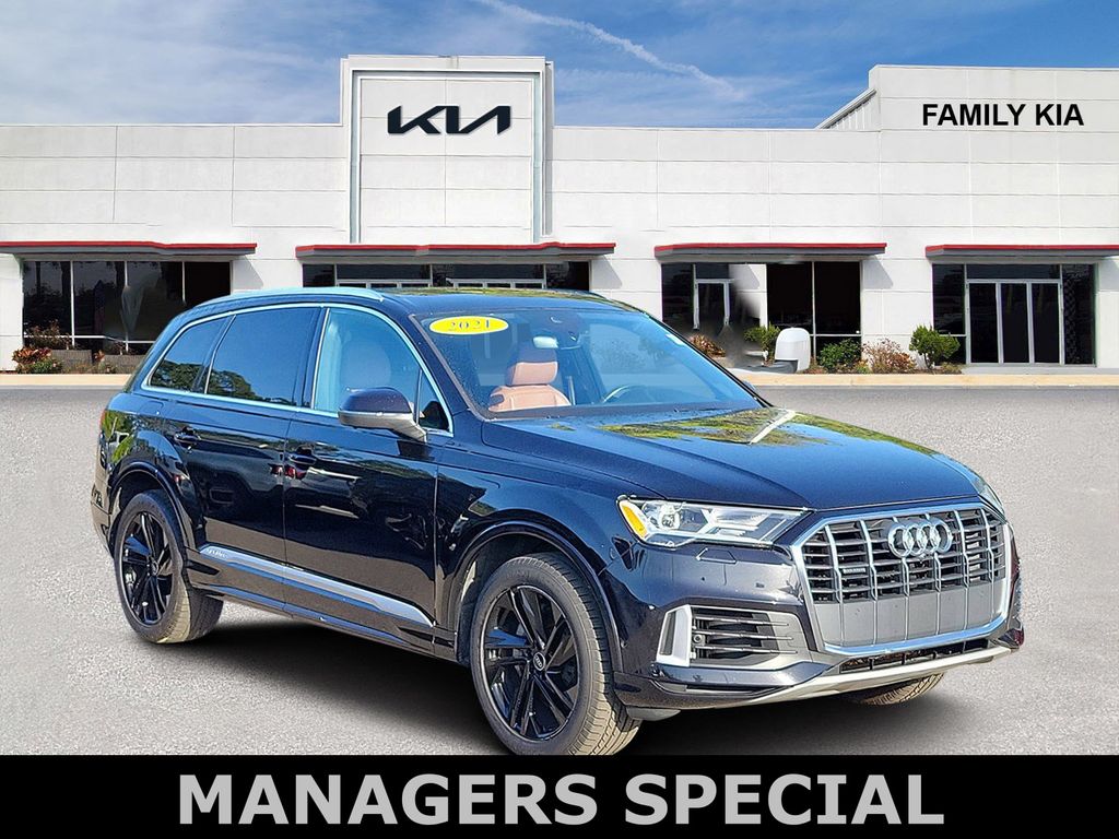 Orca Black Metallic 2021 Audi Q7 quattro Premium Plus 55 TFSI SUV / Crossover All-Wheel Drive 8-Speed Automatic
