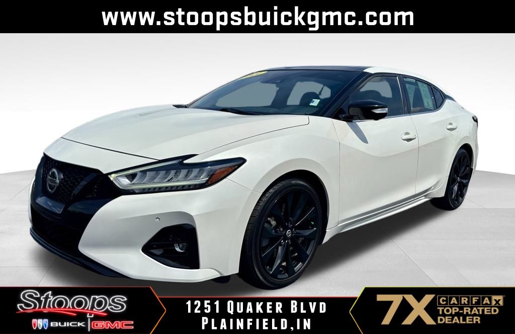 Pearl White Tricoat 2021 Nissan Maxima SR FWD Sedan Front-Wheel Drive Continuously Variable Transmission