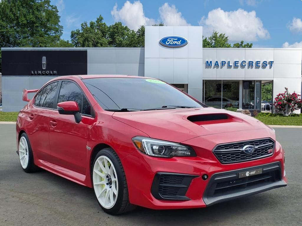 Pure Red 2021 Subaru WRX STI Limited AWD with Low Profile Spoiler Sedan All-Wheel Drive 6-Speed Manual