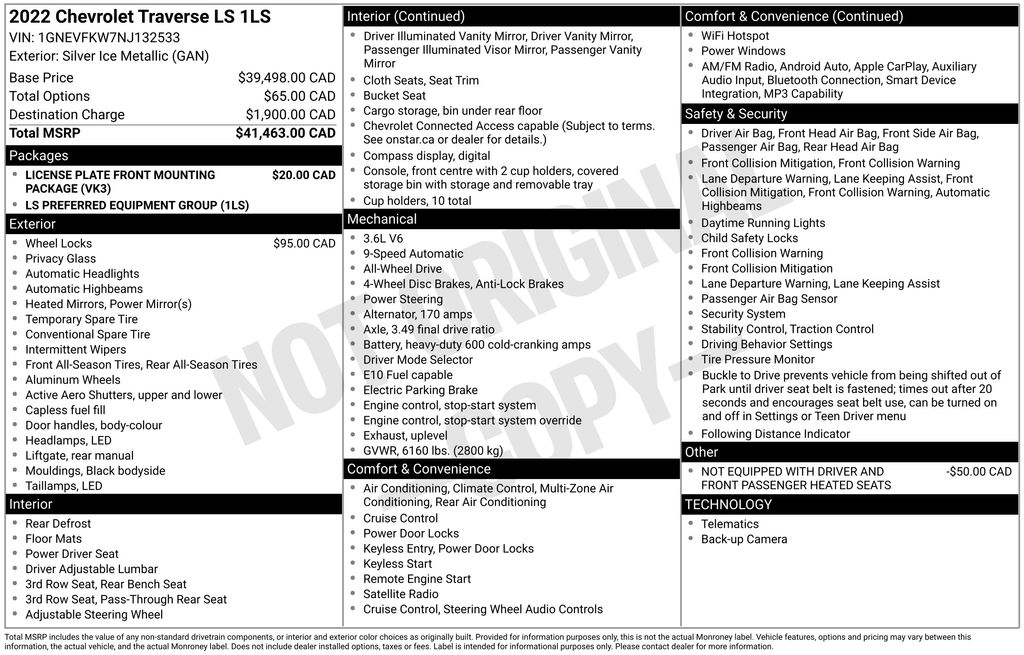 Used 2022 Chevrolet Traverse SUV