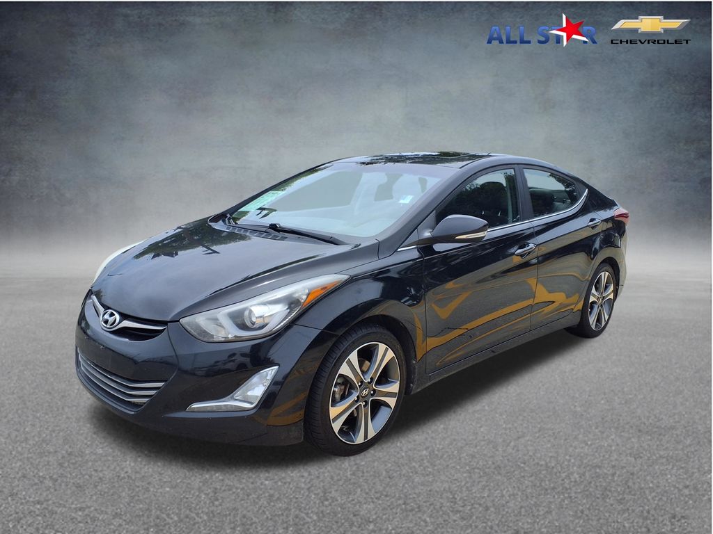Black Noir Pearl 2015 Hyundai Elantra Sedan Front-Wheel Drive 6-Speed Automatic