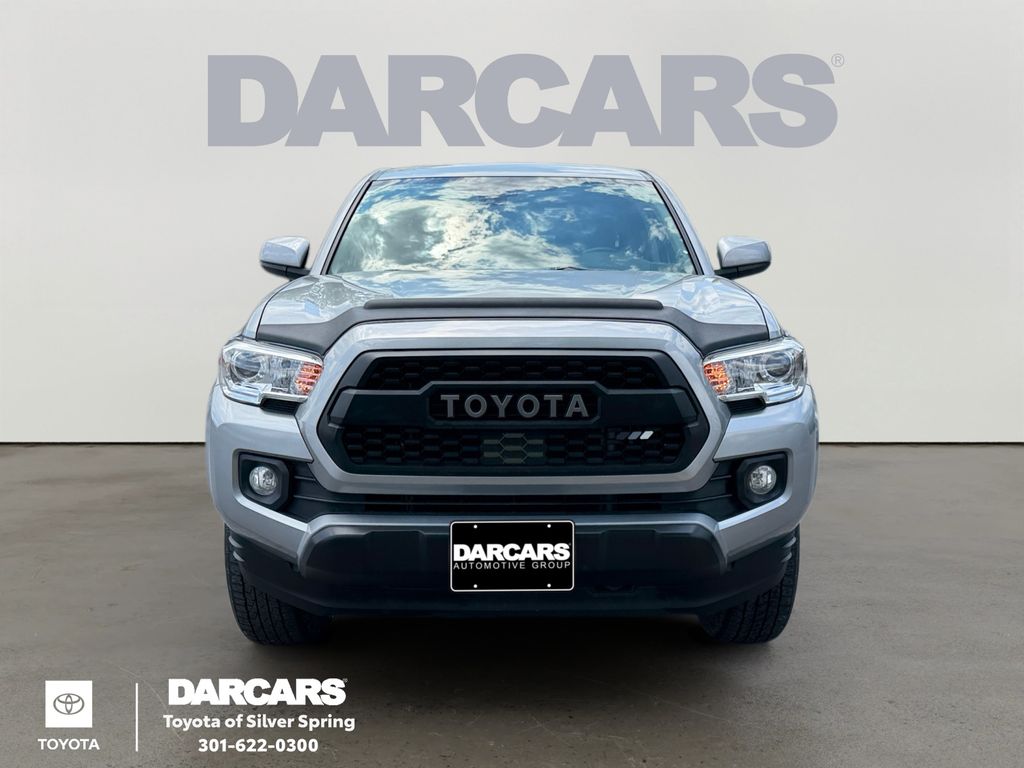 Silver Sky Metallic 2021 Toyota Tacoma SR5 V6 Double Cab 4WD Pickup Truck Four-Wheel Drive 6-Speed Automatic