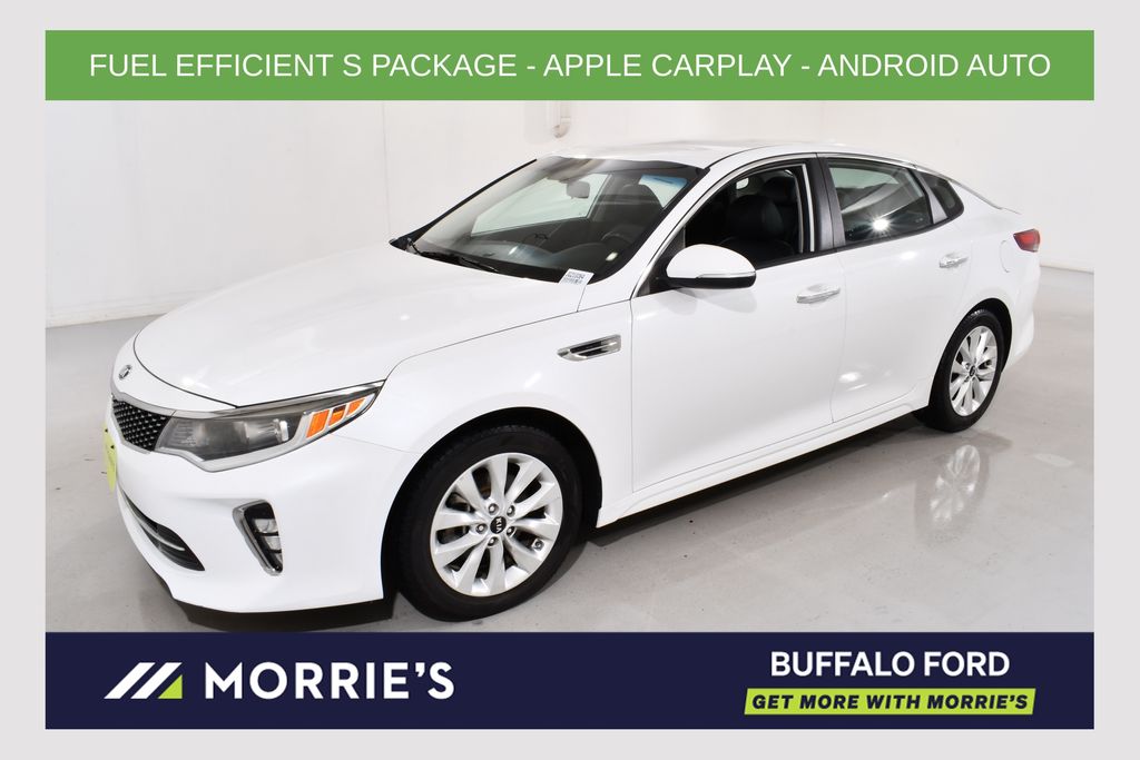 Snow White Pearl 2018 Kia Optima Sedan Front-Wheel Drive 6-Speed Automatic