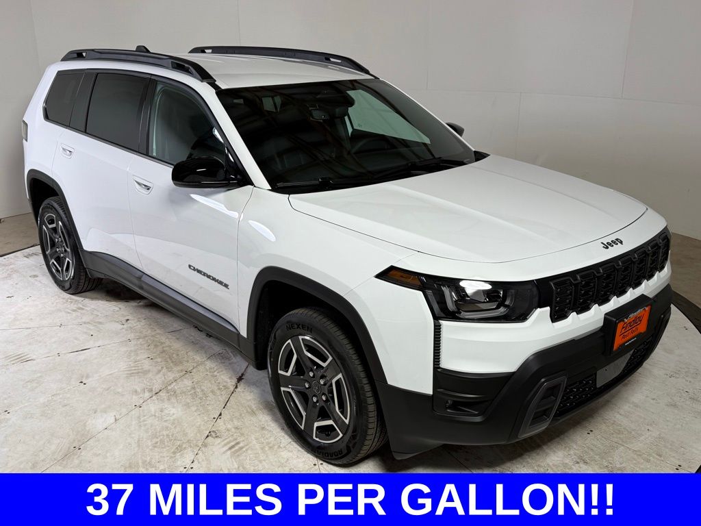 Bright White Clearcoat 2026 Jeep Cherokee SUV / Crossover Four-Wheel Drive Continuously Variable Transmission