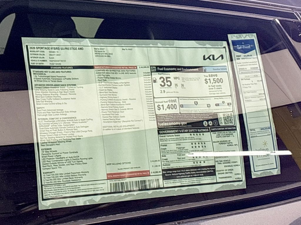 2026 Kia Sportage Hybrid SX-Prestige