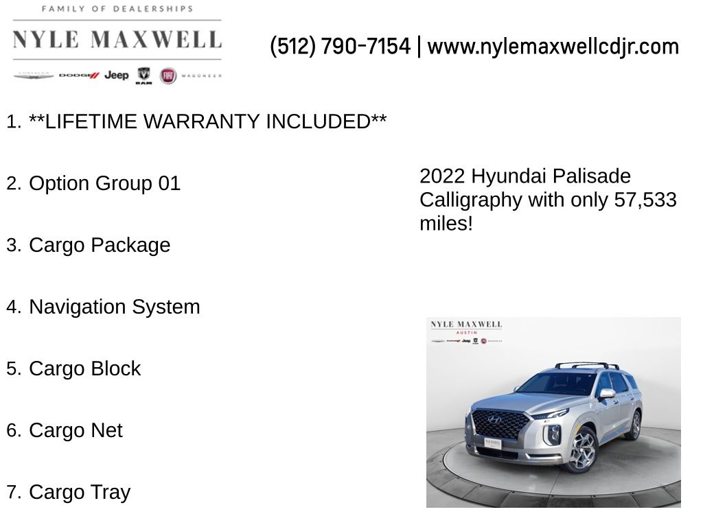 Used Car 2022 Hyundai Palisade  Calligraphy For Sale Under $35,000 In Austin, Texas