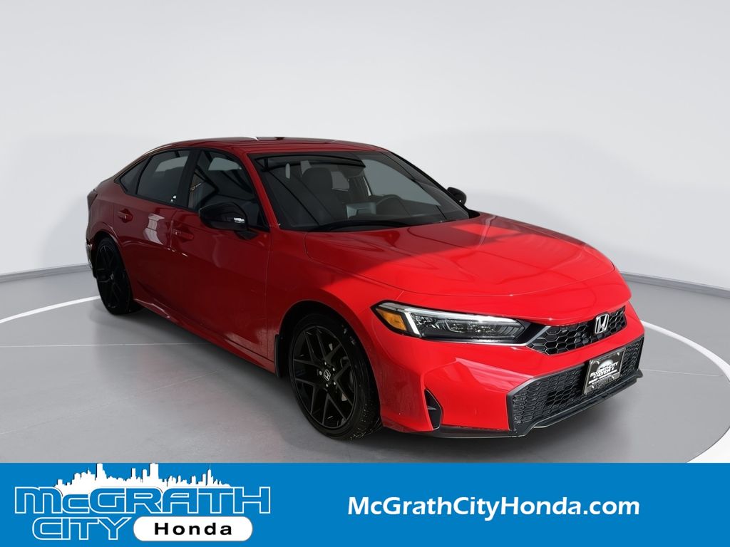 Rallye Red 2026 Honda Civic Sport FWD Sedan Front-Wheel Drive Continuously Variable Transmission