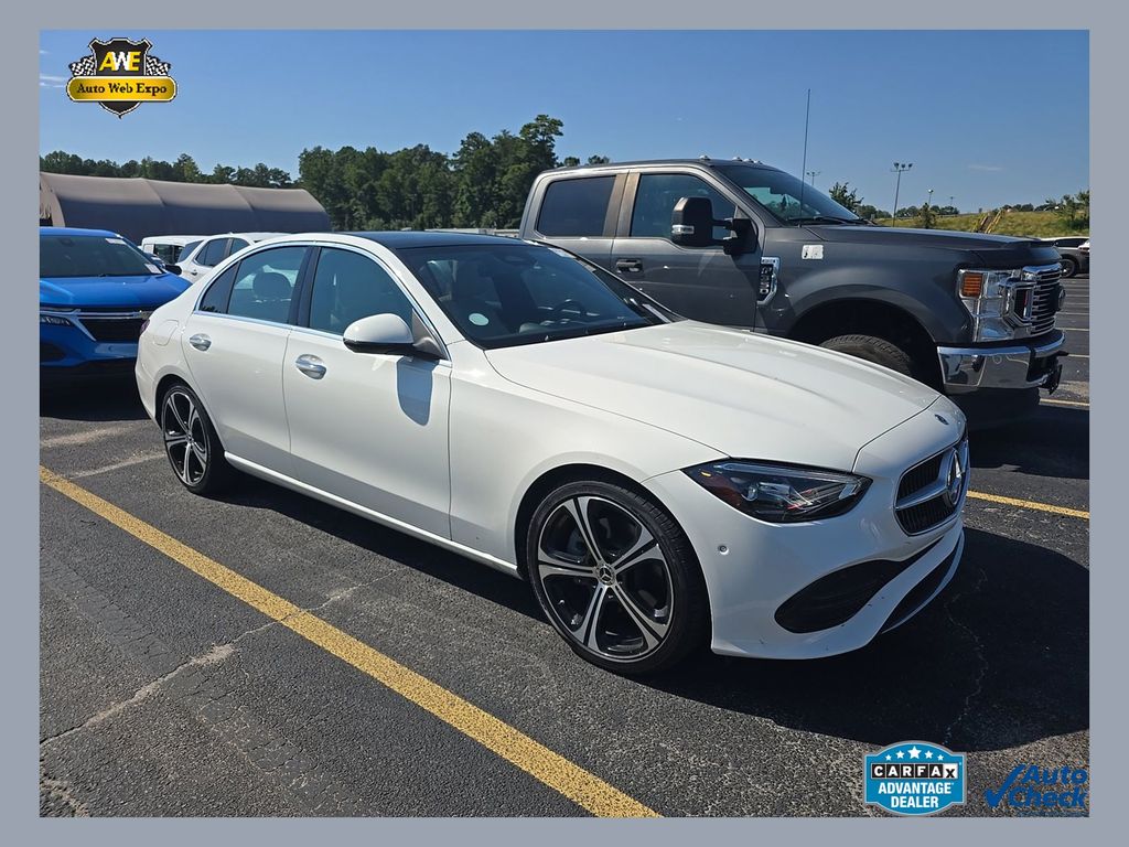 White 2025 Mercedes-Benz C-Class Sedan Rear-Wheel Drive 9-Speed Automatic