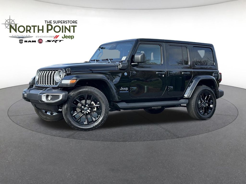 Black Clearcoat 2025 Jeep Wrangler 4xe Sahara 4WD SUV / Crossover Four-Wheel Drive 8-Speed Automatic