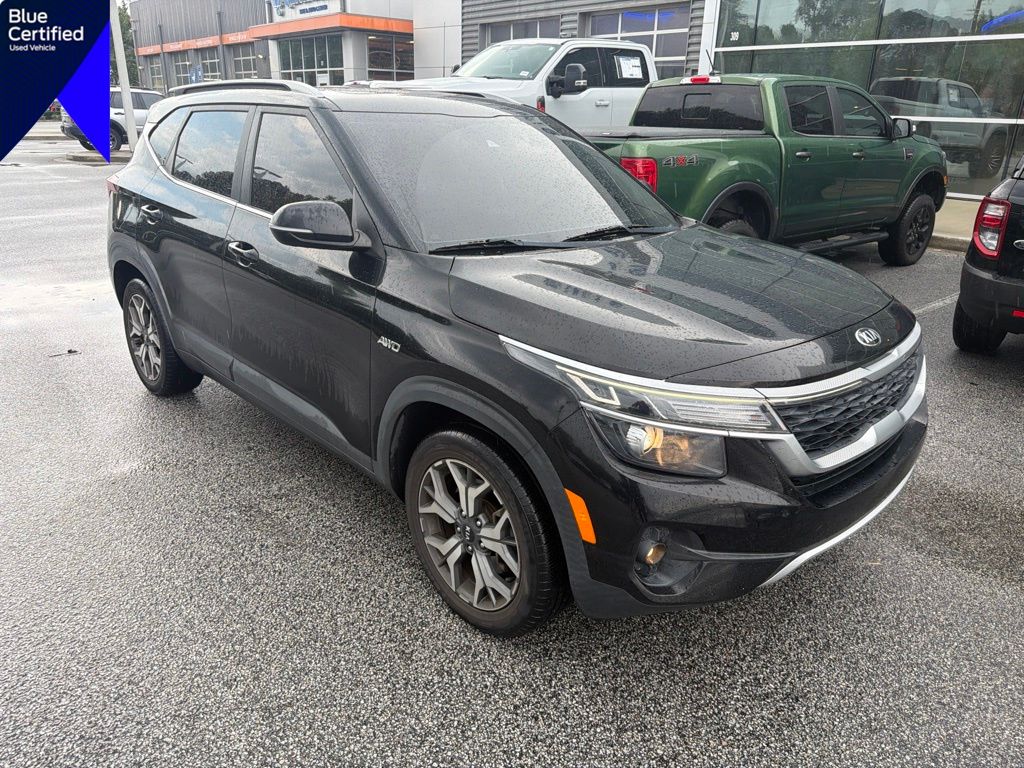 Cherry Black 2021 Kia Seltos SUV / Crossover All-Wheel Drive Continuously Variable Transmission