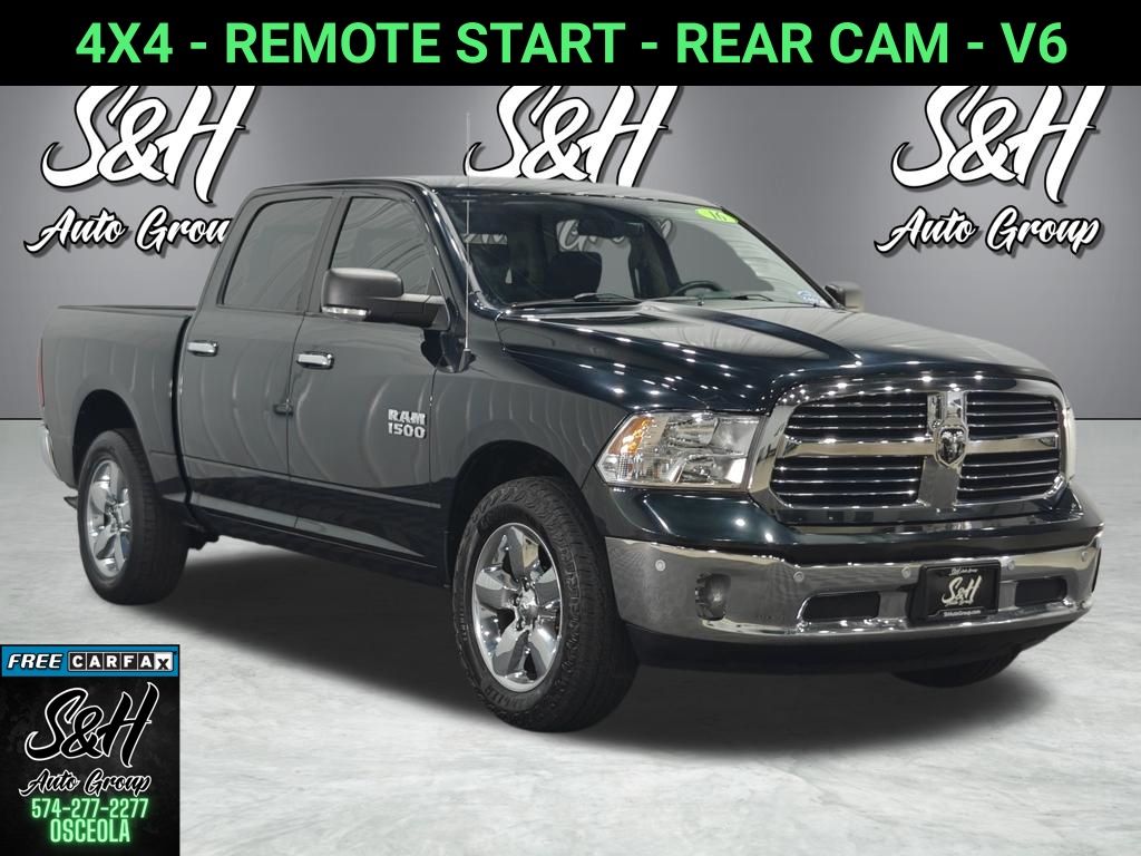 Black Forest Green Pearlcoat 2016 RAM 1500 Big Horn Crew Cab 4WD Pickup Truck Four-Wheel Drive 8-Speed Automatic
