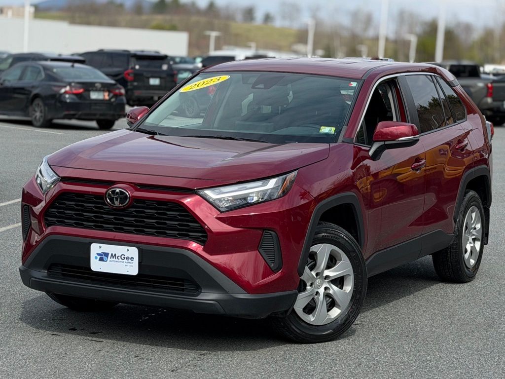 Red (Ruby Flare Pearl) 2023 Toyota RAV4 LE AWD SUV / Crossover All-Wheel Drive 8-Speed Automatic