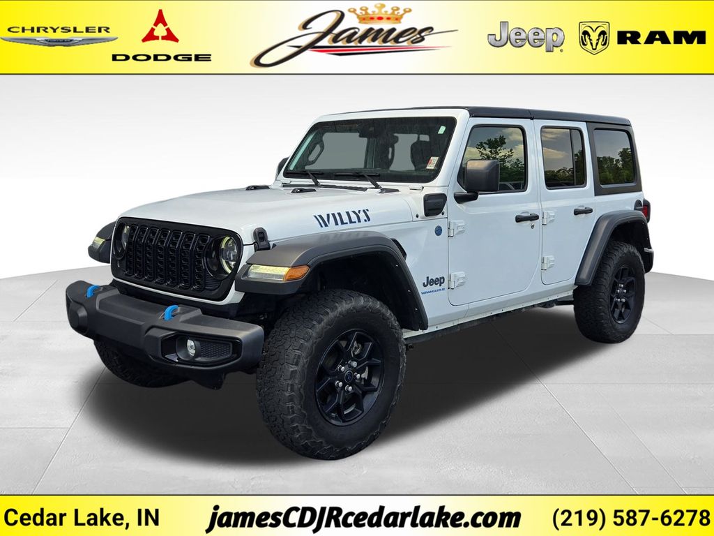 Bright White Clearcoat 2024 Jeep Wrangler 4xe SUV / Crossover Four-Wheel Drive 8-Speed Automatic