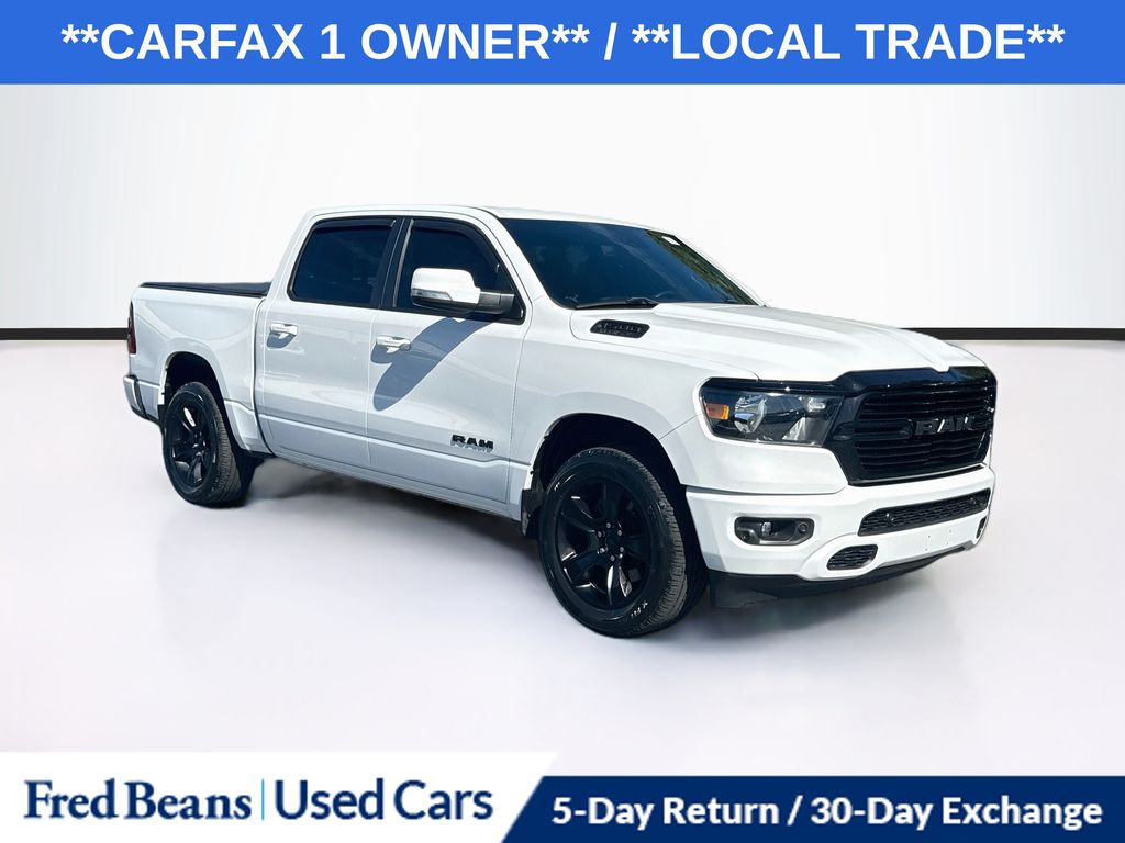 Bright White Clearcoat 2020 RAM 1500 Pickup Truck Four-Wheel Drive 8-Speed Automatic
