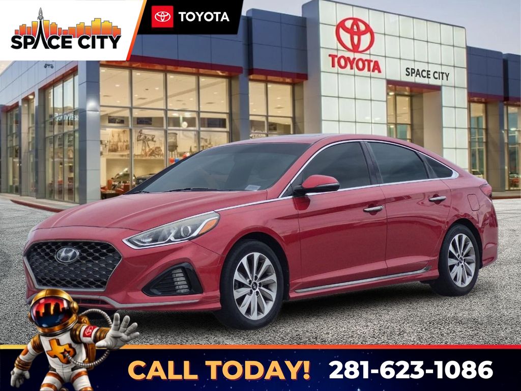 Scarlet Red 2018 Hyundai Sonata Sedan Front-Wheel Drive 6-Speed Automatic
