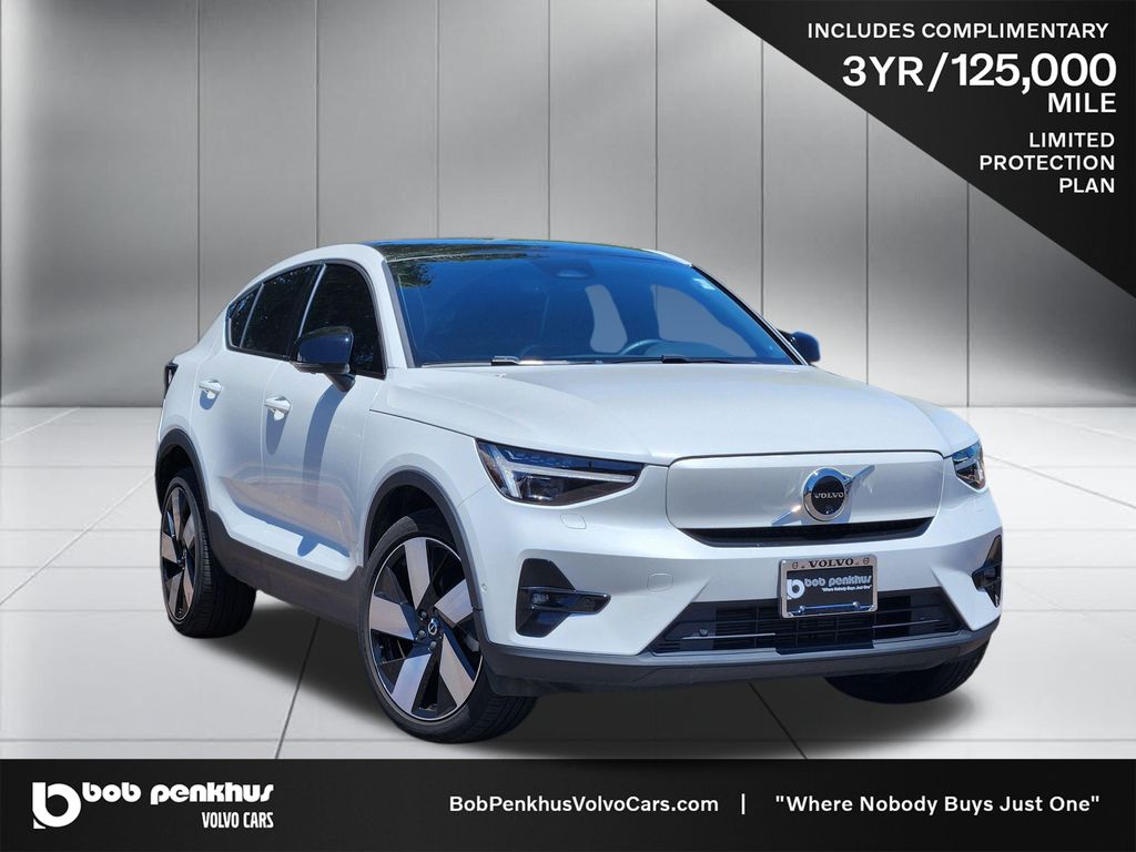 Crystal White 2023 Volvo C40 Recharge SUV / Crossover All-Wheel Drive 1-Speed Automatic
