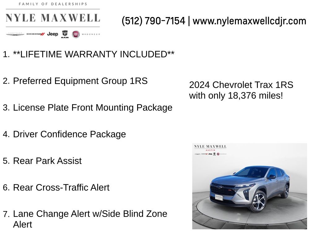 Used Car 2024 Chevrolet Trax  1rs For Sale Under $20,000 In Austin, Texas