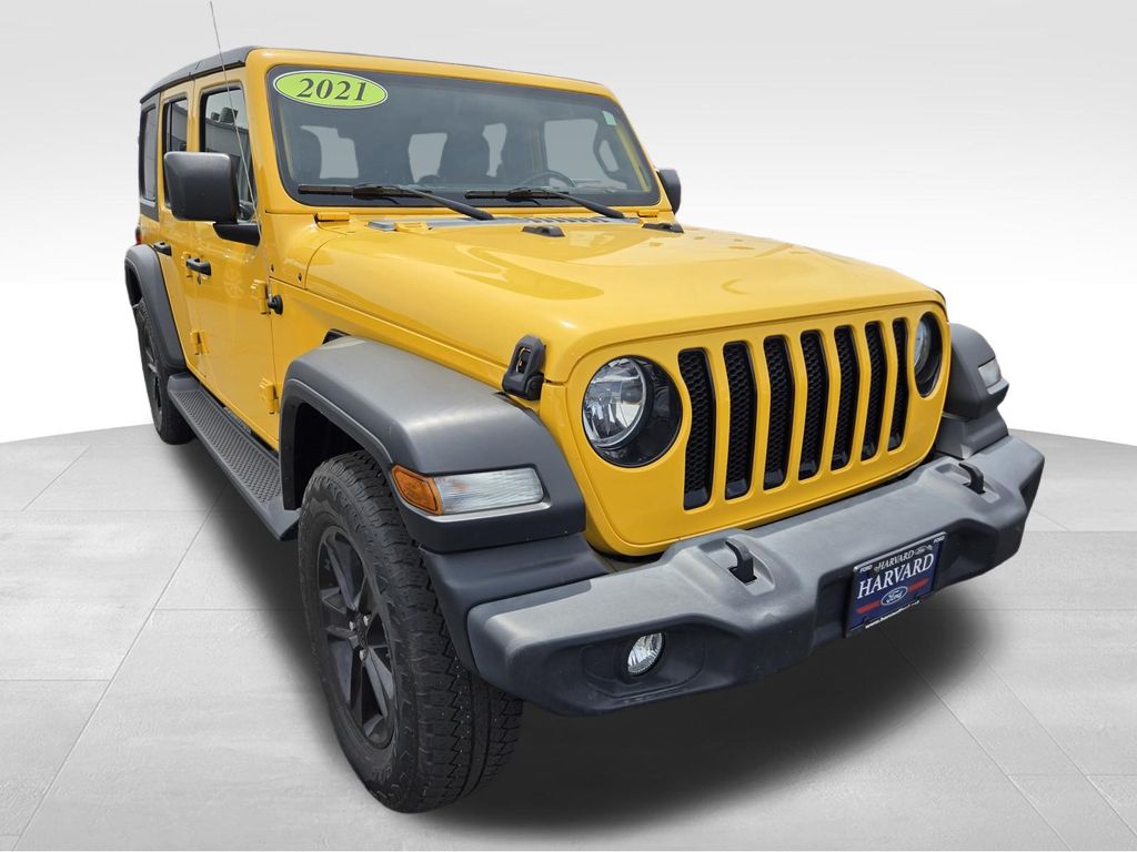 Baja Yellow Clearcoat 2021 Jeep Wrangler SUV / Crossover Four-Wheel Drive 8-Speed Automatic