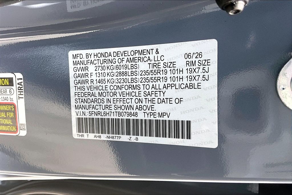 New 2026 Honda Odyssey Van