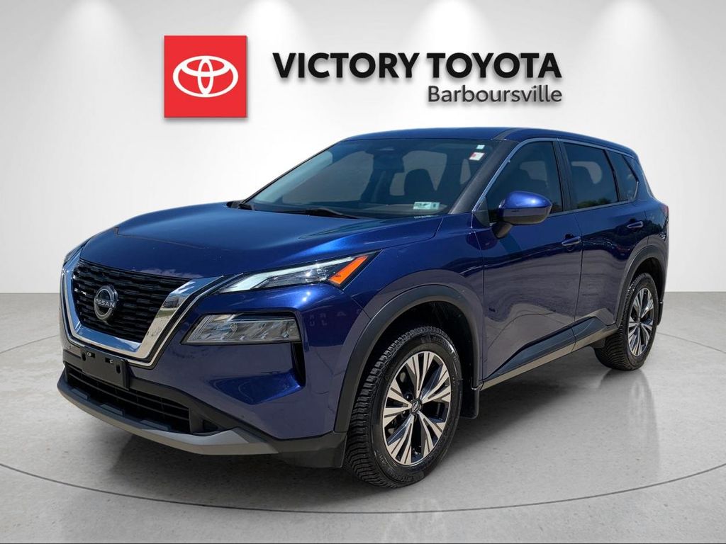 Caspian Blue Metallic 2023 Nissan Rogue SV AWD SUV / Crossover All-Wheel Drive Continuously Variable Transmission