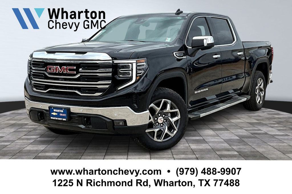 Onyx Black 2026 GMC Sierra 1500 SLT Crew Cab 4WD Pickup Truck Four-Wheel Drive Automatic