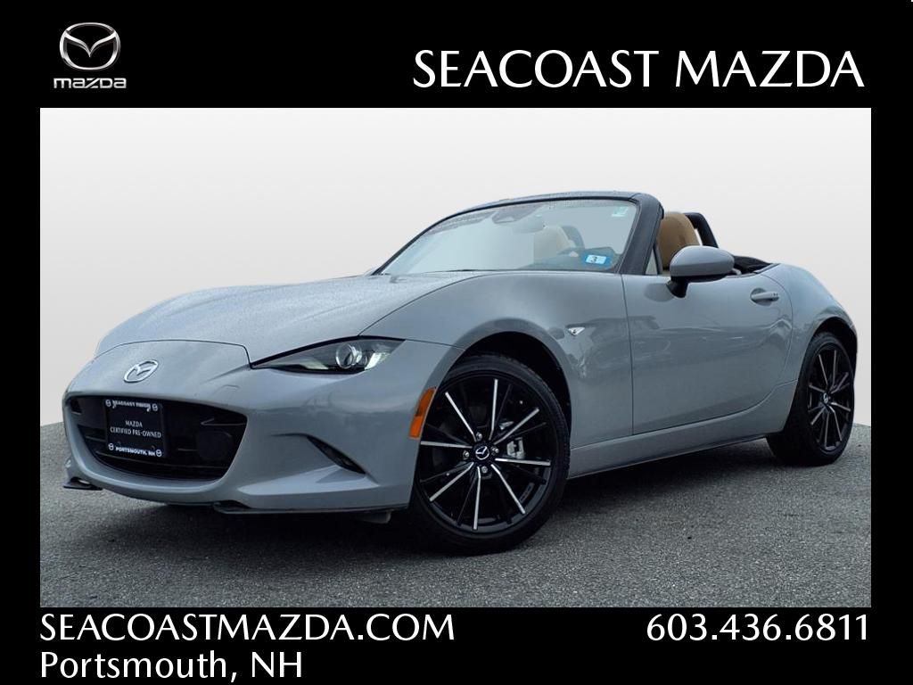 Aero Gray Metallic 2025 Mazda MX-5 Miata Grand Touring RWD Convertible Rear-Wheel Drive 6-Speed Automatic