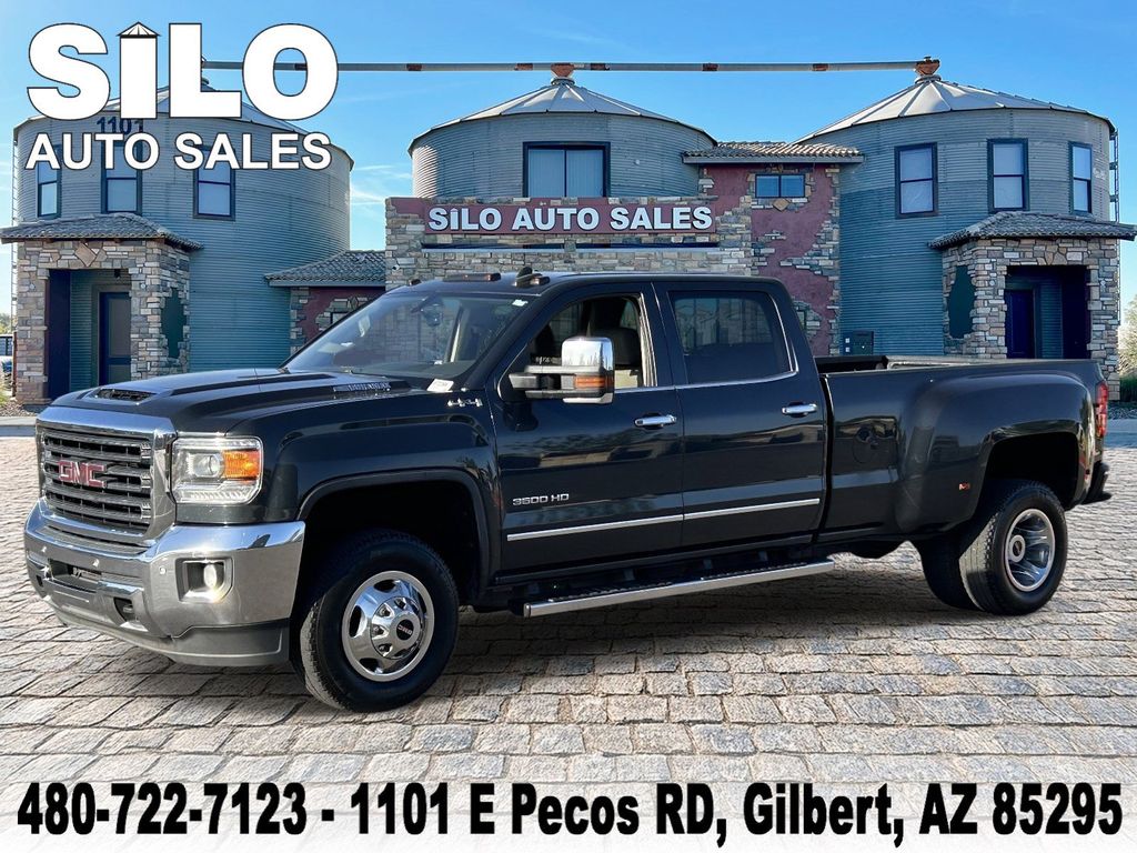 Dark Slate Metallic 2017 GMC Sierra 3500HD SLT Crew Cab 4WD Pickup Truck Four-Wheel Drive 6-Speed Automatic