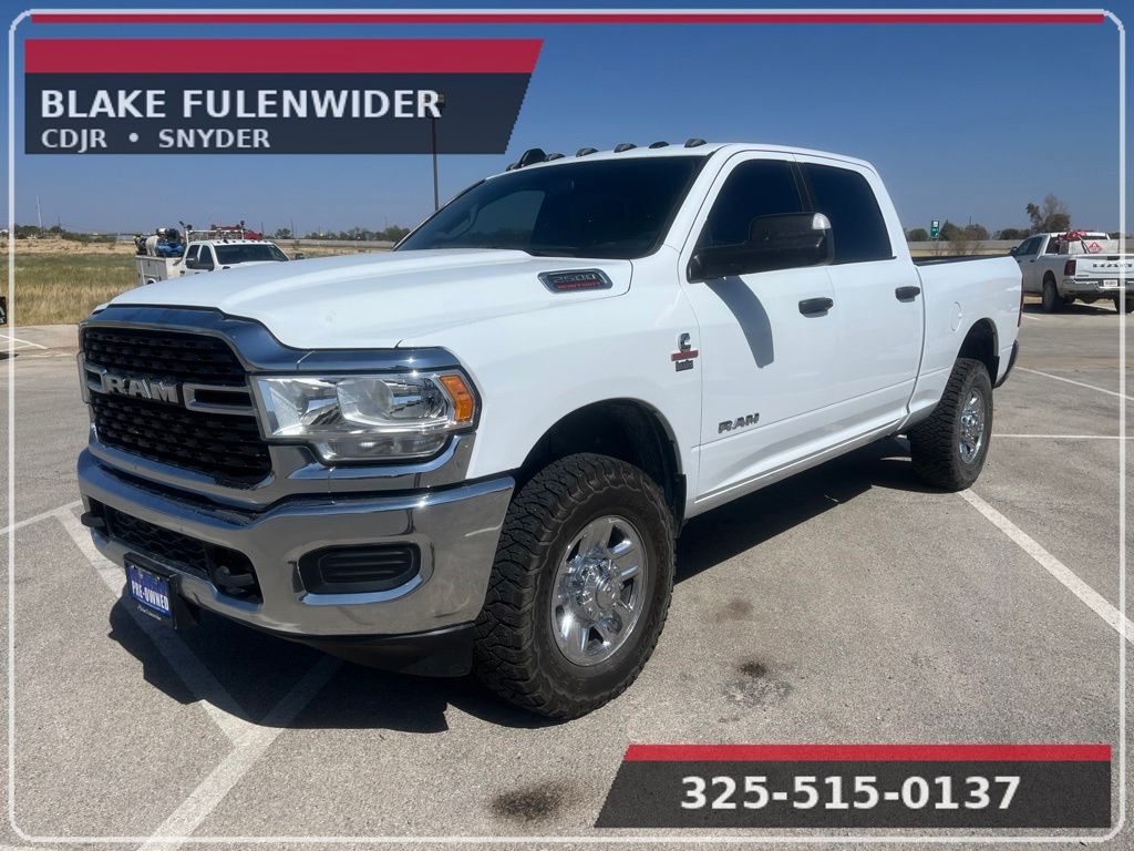 Bright White Clearcoat 2022 RAM 2500 Pickup Truck Four-Wheel Drive 6-Speed Automatic