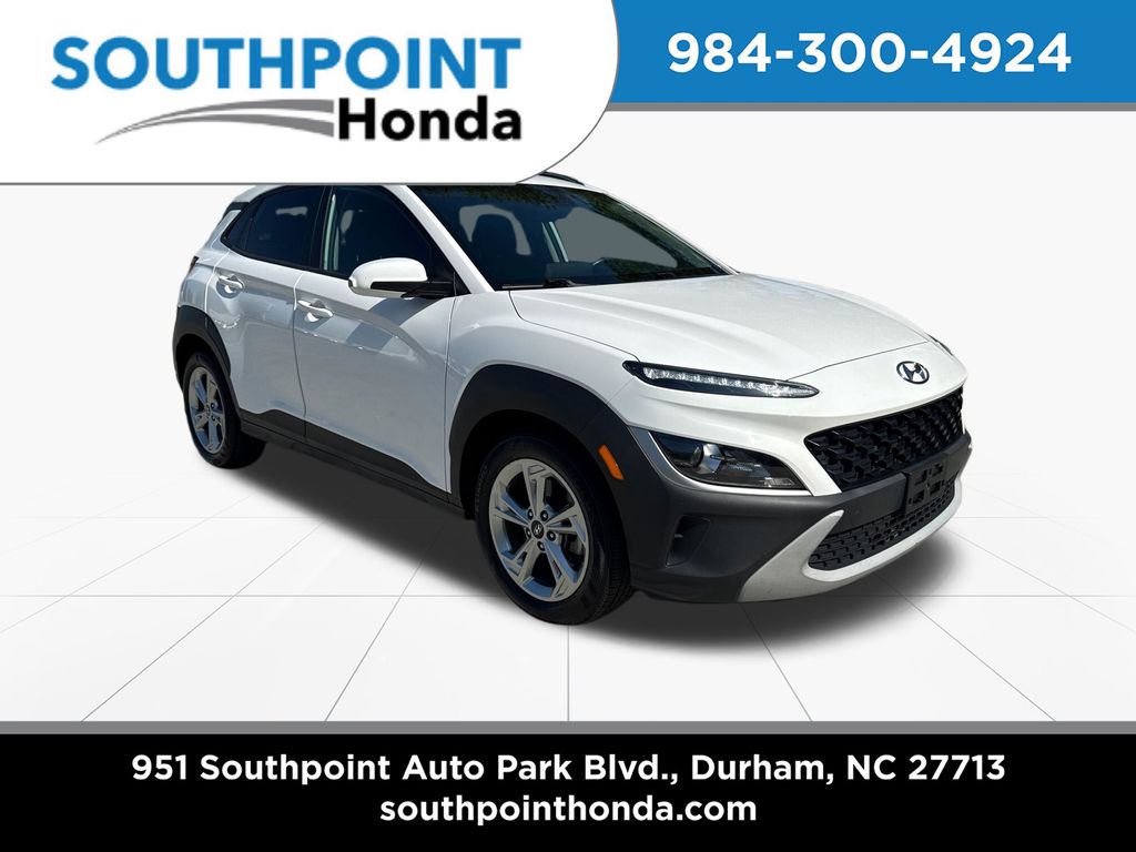 Lunar White 2022 Hyundai Kona SUV / Crossover All-Wheel Drive Continuously Variable Transmission