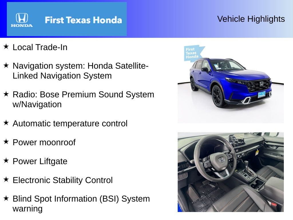 Used Car 2025 Honda Cr-v Hybrid  Sport Touring For Sale Under $40,000 In Austin, Texas