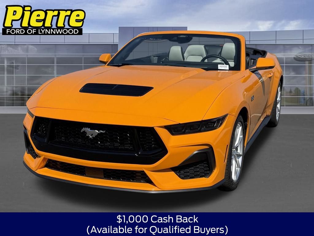 Orange 2026 Ford Mustang Convertible Rear-Wheel Drive Automatic