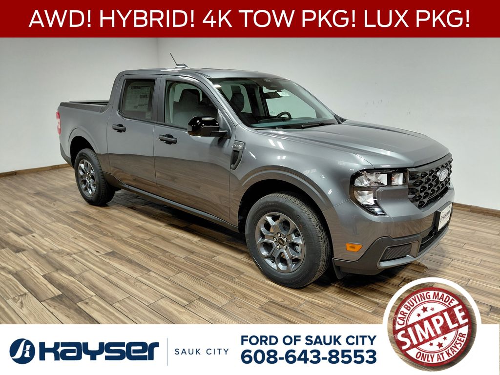 Carbonized Gray Metallic 2026 Ford Maverick XLT SuperCrew AWD Pickup Truck All-Wheel Drive Continuously Variable Transmission
