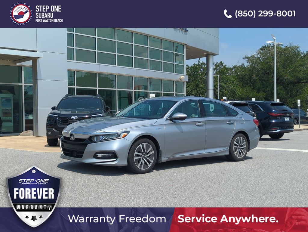 Lunar Silver Metallic 2020 Honda Accord Hybrid Sedan Front-Wheel Drive Continuously Variable Transmission