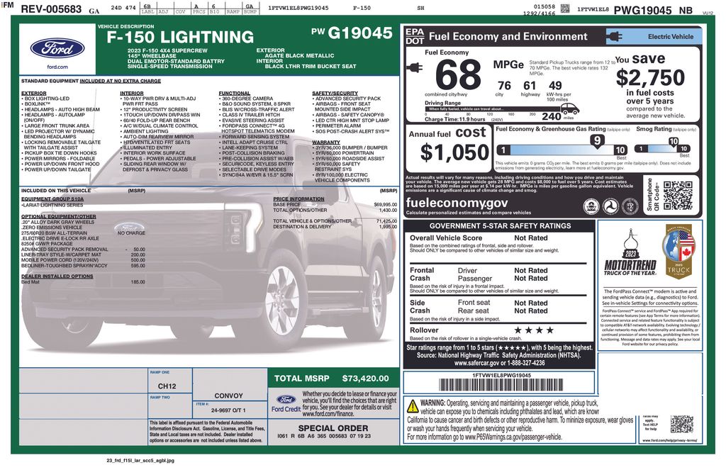 2023 Ford F-150 Lightning LARIAT